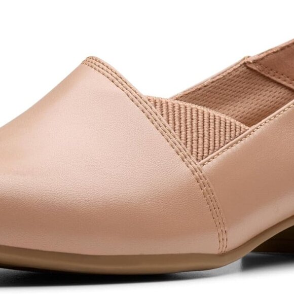 Women's Leather Loafers Wide Size 8 Slip-On Casual Dress Shoes